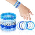 FORENEE 10Pcs Braided Hair Ties for Thick Hair - Blue Sky Style 2