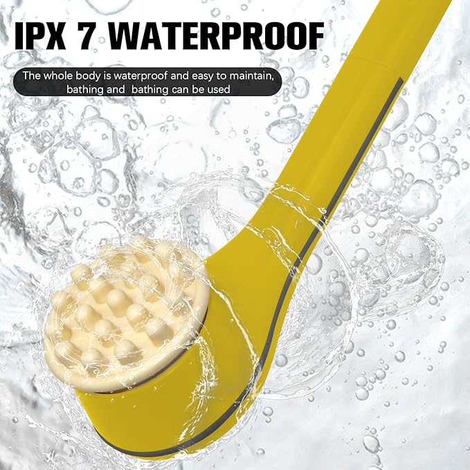 Electric Body Brush Set for Showering, Yellow