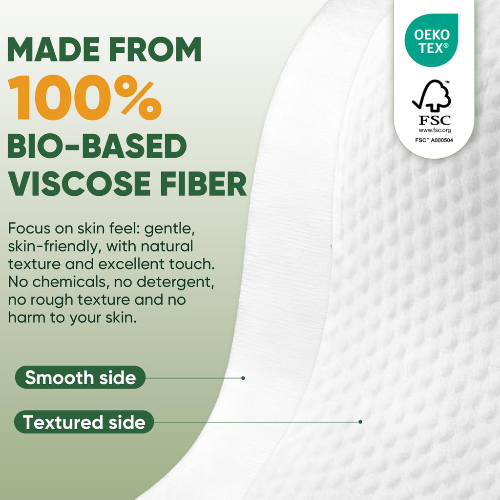 Face Towels Disposable, 5 * 10 Travel Pack, Double-Sided Facial Towelettes