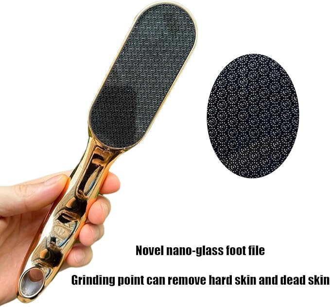 Nano-Glass Foot File,Remove Hard Skin and Dead Skin Foot Scrubber,Wet and Dry Feet Callus Remover for Feet, Long Lasting Foot Buffer,Hygienic Pedicure Tool，Soft Smooth Feet.