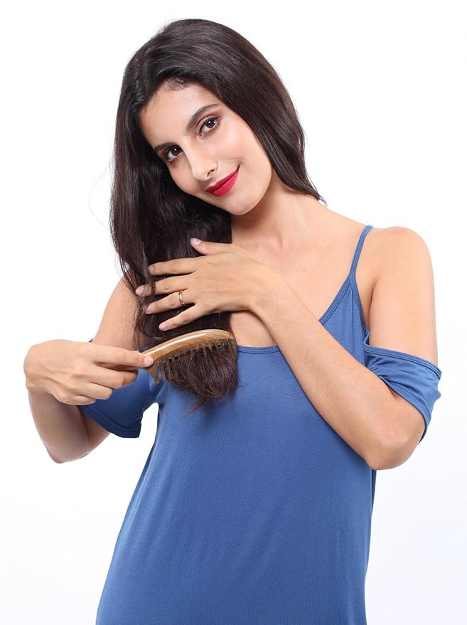 Louise Maelys 2 Pack Wooden Hair Combs, Wide Tooth And Tail Comb