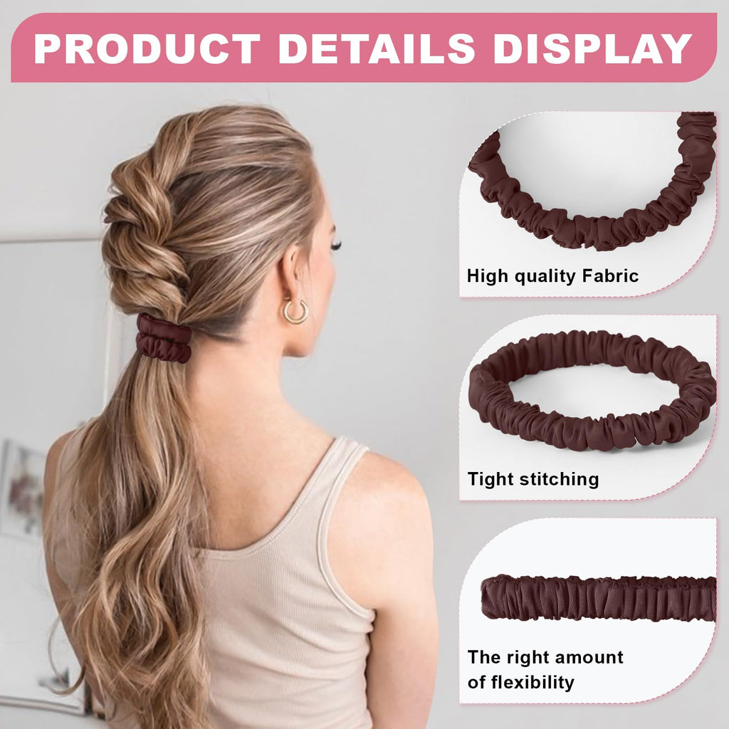 6Pcs Silk Hair Ties 100% Pure Mulberry Silk Scrunchies for Women Girls