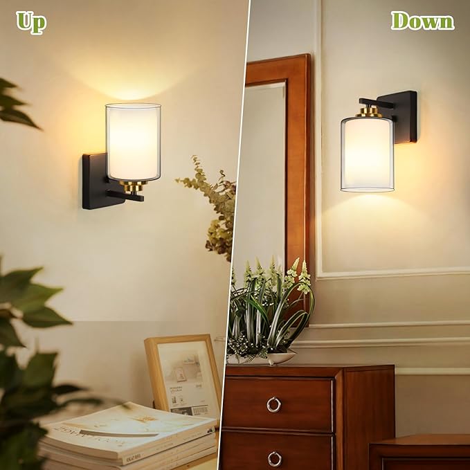 VerRon Set of 2 Wall Sconces for Bathroom, Modern Vanity Light Fixtures