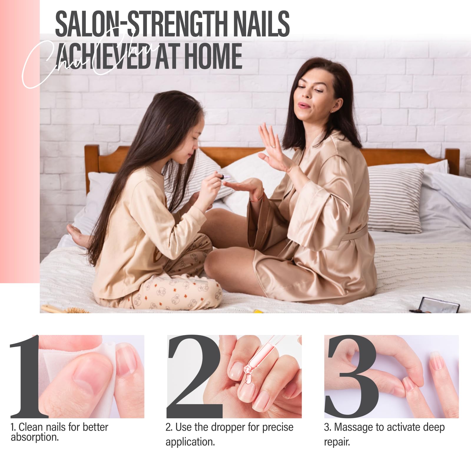 CHUCHU Vegan Cuticle Oil for Nails: Pomegranate Jojoba Nail Cuticle Oil with Vitamin B & E for Moisturizes Cuticle and Nail's Skin - Prevents Hangnails and Chapped 15ML