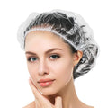 Auban Disposable Shower Caps 80PCS Extra Large 23.6" Plastic Clear Hair Cap