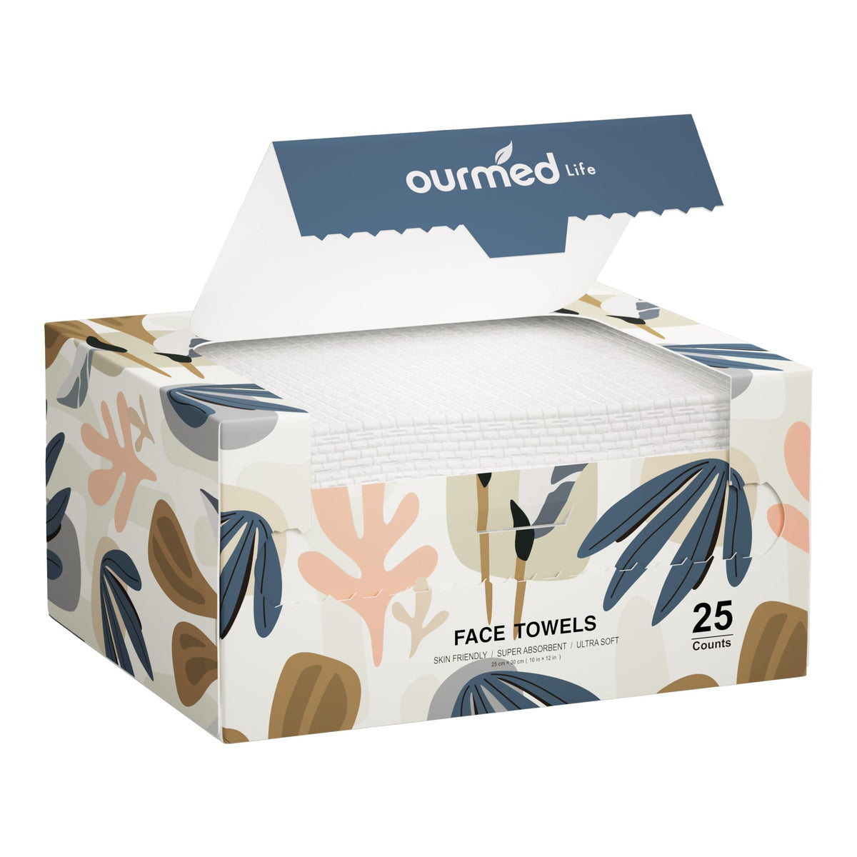 Ourmed Life Disposable Face Towels XL, Ultra Soft & Absorbent, 100 Count