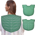 Professional Hair Cutting Cape with Geometric Grid Pattern, Longer Silicone Waterproof Cutting Mat,Neck Guide (Green)