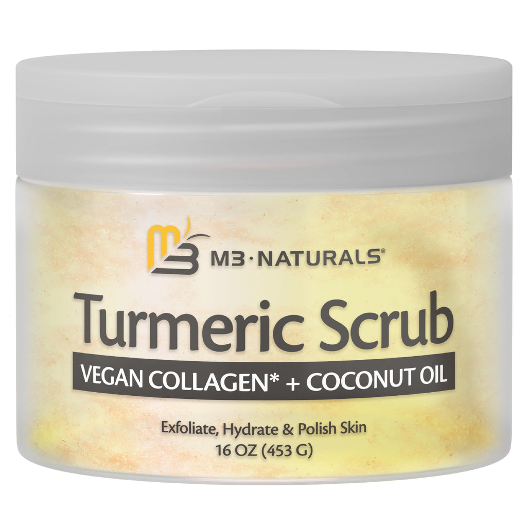 Turmeric Body Scrub, Exfoliating & Brightening Body Scrub, 16 oz by M3