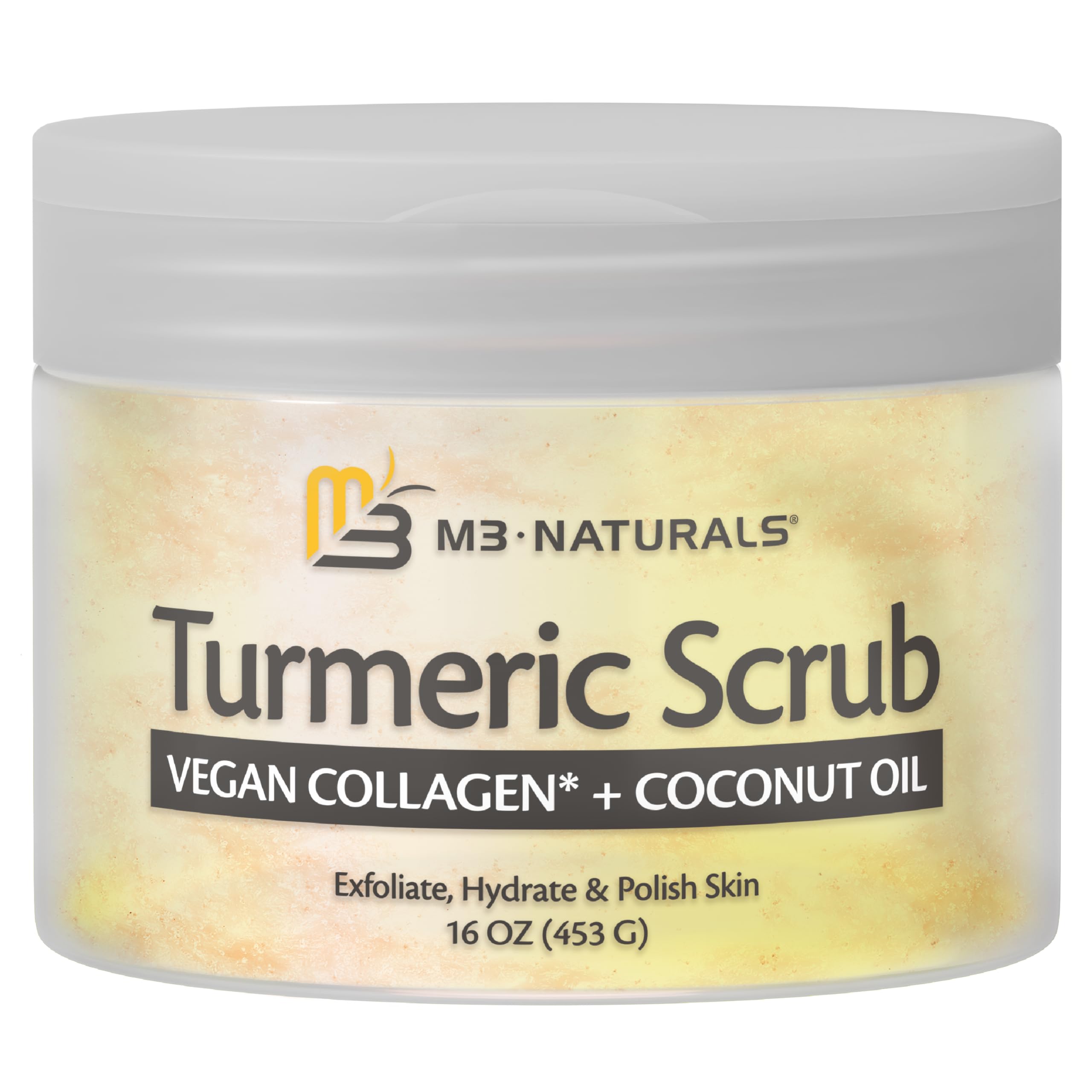 Turmeric Body Scrub, Exfoliating & Brightening Body Scrub, 16 oz by M3