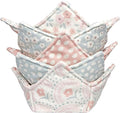 ROGITU Cotton Microwavable Bowl Cozy, Microwave-Safe Hot Bowl Holders, Soup bowl Cozy Hot Pads (Floral)