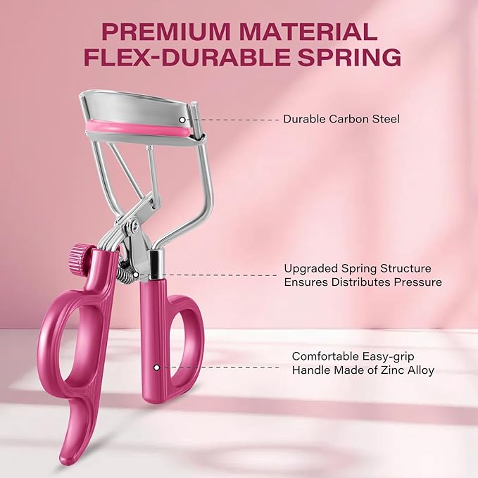 Eyelash Curler with 3 Refill Pads Soft/Medium/Firm, Fit Most Eye Shapes