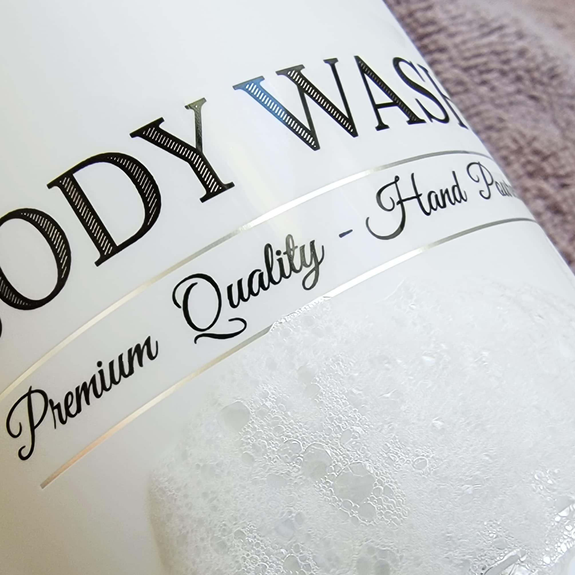 Clear Refillable Shampoo and Conditioner Bottles - Body Wash, Shampoo and Conditioner Dispenser - PET Plastic Shampoo Bottles Refillable with Pump - Waterproof Labels - 16 oz, 3 Pack (White Plastic)