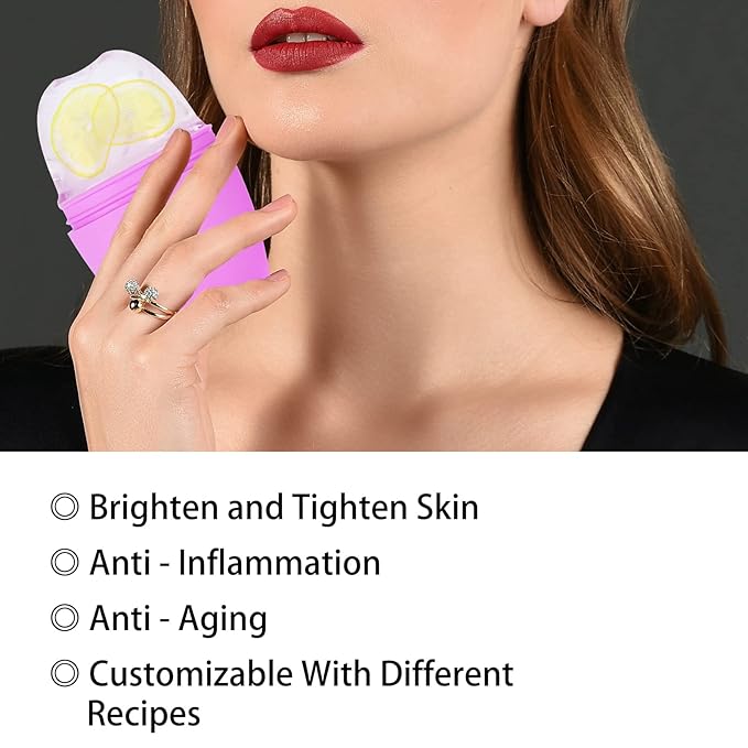 Evmliy Ice Face Roller, Silicone Ice Roller for Face to Tighten and Lift Skin, Face & Eye Puffiness Relief, Reusable Facial Ice Mold for Neck to Enhance Natural Glow, Skin Care for Women Beauty