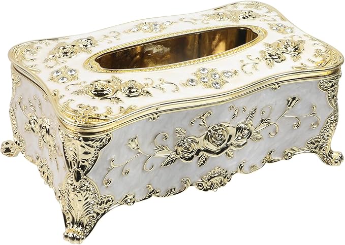 Geesatis Tissue Box Cover, Rectangle Tissue Box Holder,9" L x 5" W x 3.7" H