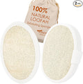 Natural Loofah Sponge 2 Pack for Shower, Organic Luffa Exfoliating Body Scrubber, Eco Friendly Biodegradable Bath Sponge, Plant Based Body Exfoliator for Men Women, Shower Loofah with Hanging Rope