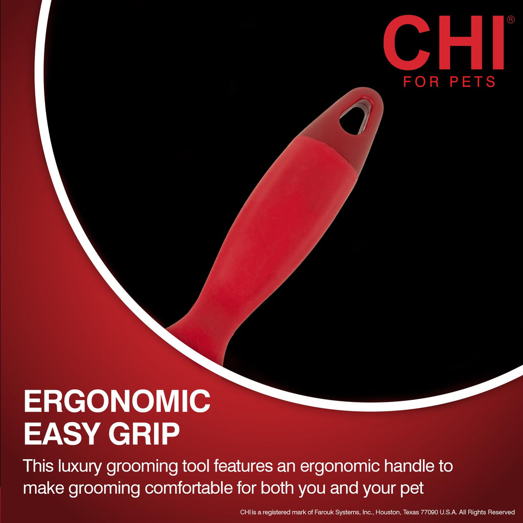 CHI for Dogs Rubber Fur Accumulator Brush, Dog Grooming Tool for Removing Loose Hair and Lint from Coats Furniture Clothing and Car Seats, Flexible Rubber Bristles, Easy Clean Grooming Brush