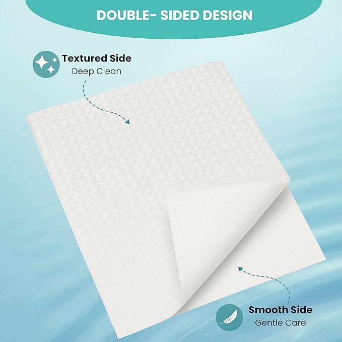 Disposable Face Towel Travel Pack – XL 10"×12" Face Towelettes Disposable, Ultra-Soft & Thick Travel Face Wipes for Sensitive Skin, Makeup Remover Dry Wipes, 15 Towels per Pack – Visfresh (3 Packs)