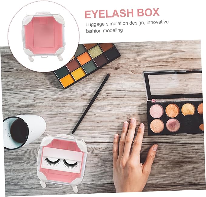 Eyelash Extension Storage Box Makeup Holder Compact Eyelash Packing Box for Women