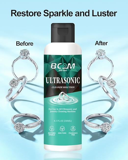 Ultrasonic Jewelry Cleaner Solution for All Machines, Retainer, Ring, 8.5oz