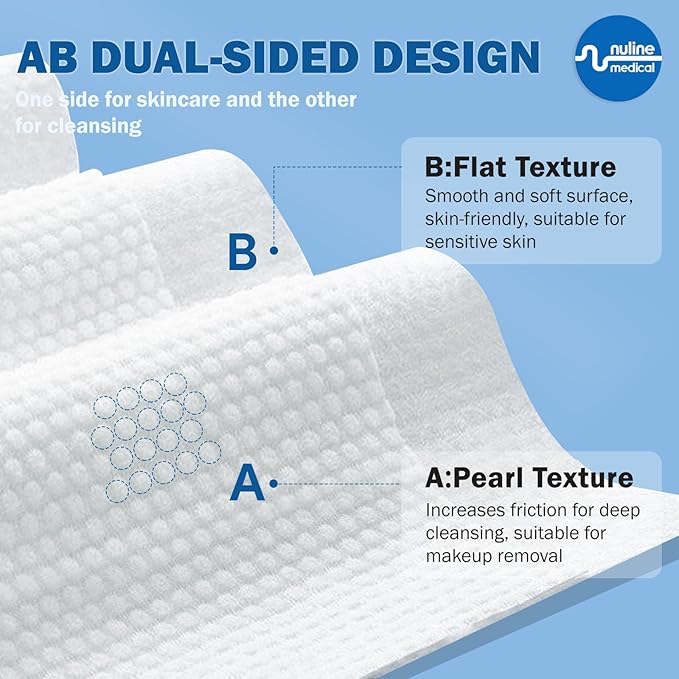 Disposable Face Towel, Biodegradable Facial Towels for Sensitive Skin, Ultra Soft Face Towelette for Women Cleansing, 7.87’’ x 7.87 ‘’ (1 Pack)