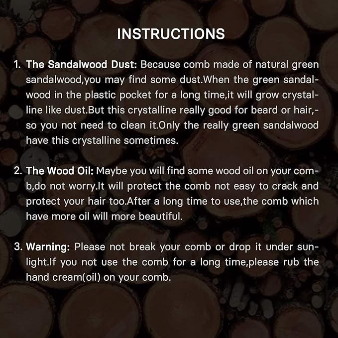Menesia Folding Wooden Beard Comb for Men