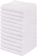 Towel and Linen Mart 100% Cotton - Wash Cloth Set - Flannel Face Cloths, Highly Absorbent and Soft Feel Fingertip Towels (White, Pack of 12)