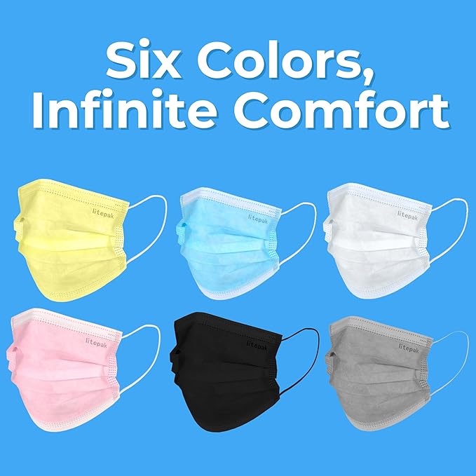 Disposable Face Masks - 1,000 PCS - for Home & Office - Breathable & Comfortable Filter (50 Count (Pack of 20), Blue)