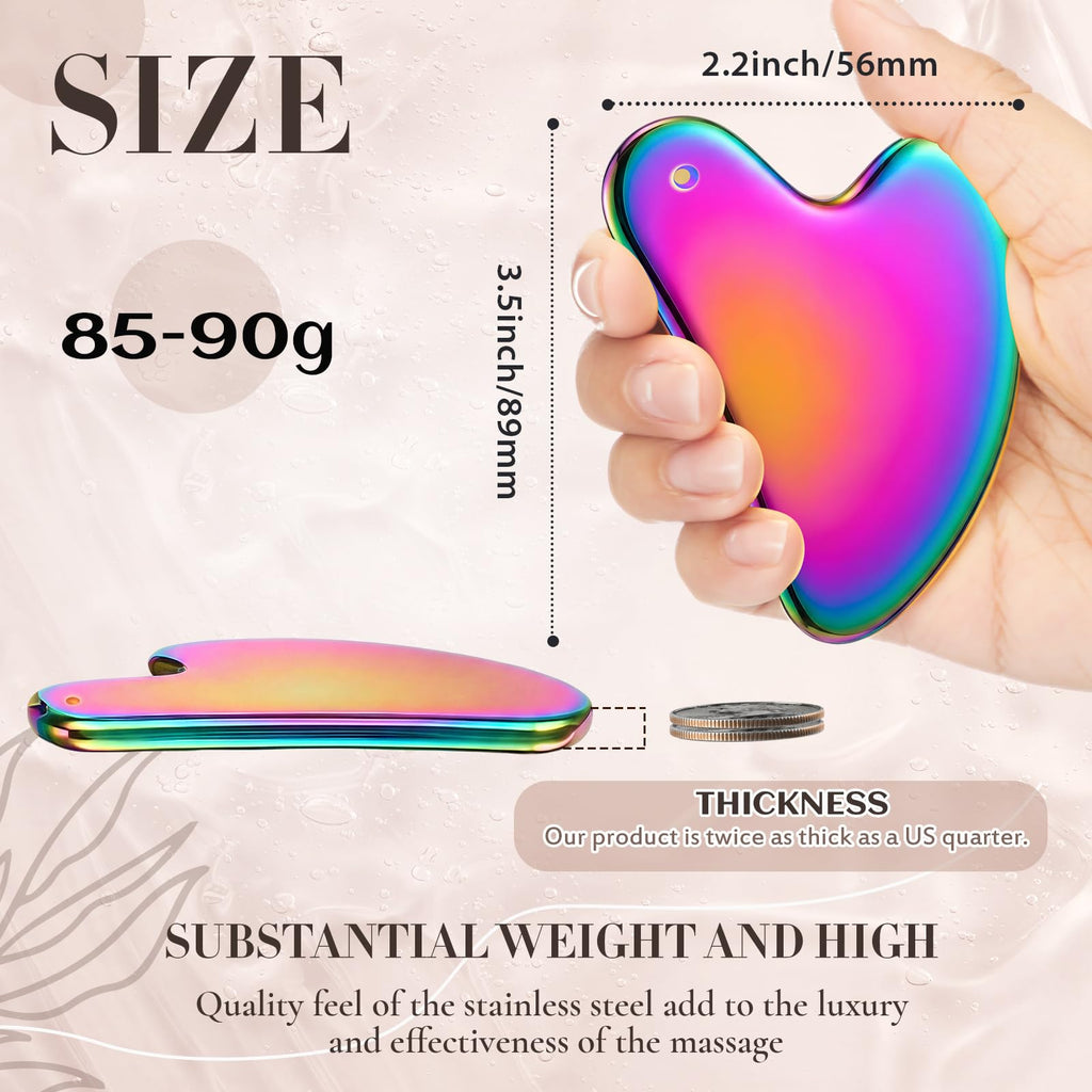 Nuanchu 304 Stainless Steel Gua Sha Facial Tool Rainbow
