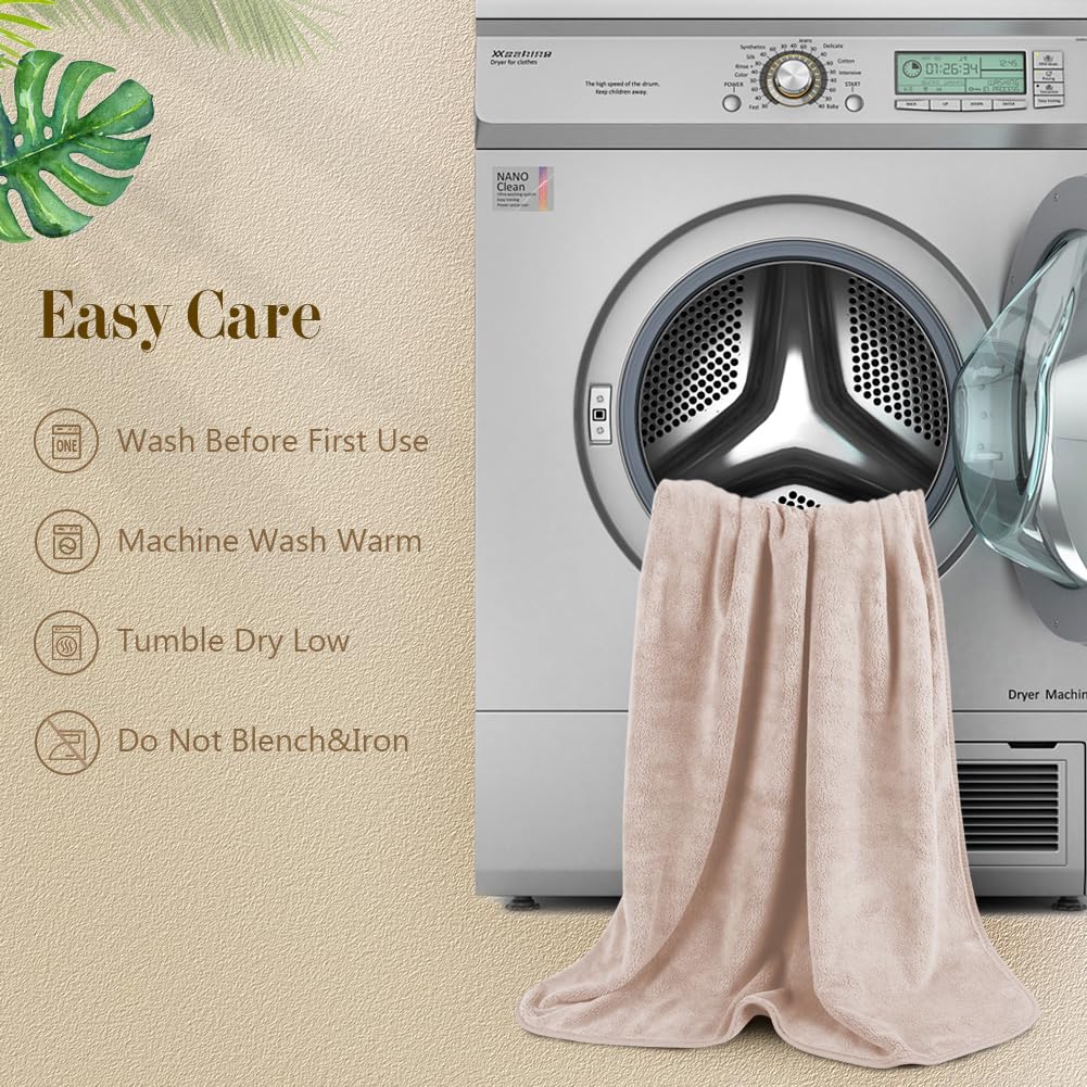 Orighty Bath Towels, Soft Feel Bath Towel, 4 Pack (27'' x 54'')