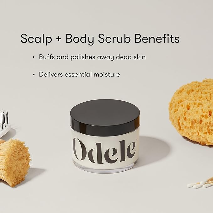 Odele Scalp & Body Scrub, Exfoliating Sugar Scrub, Hydrates & Smooths, 8 oz