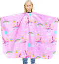PAMAID Kids Haircut Cape Waterproof Barber Cape Cover, Unicorn Hair Cutting Cape for Girls with Adjustable Snap Closure (Unicorn)