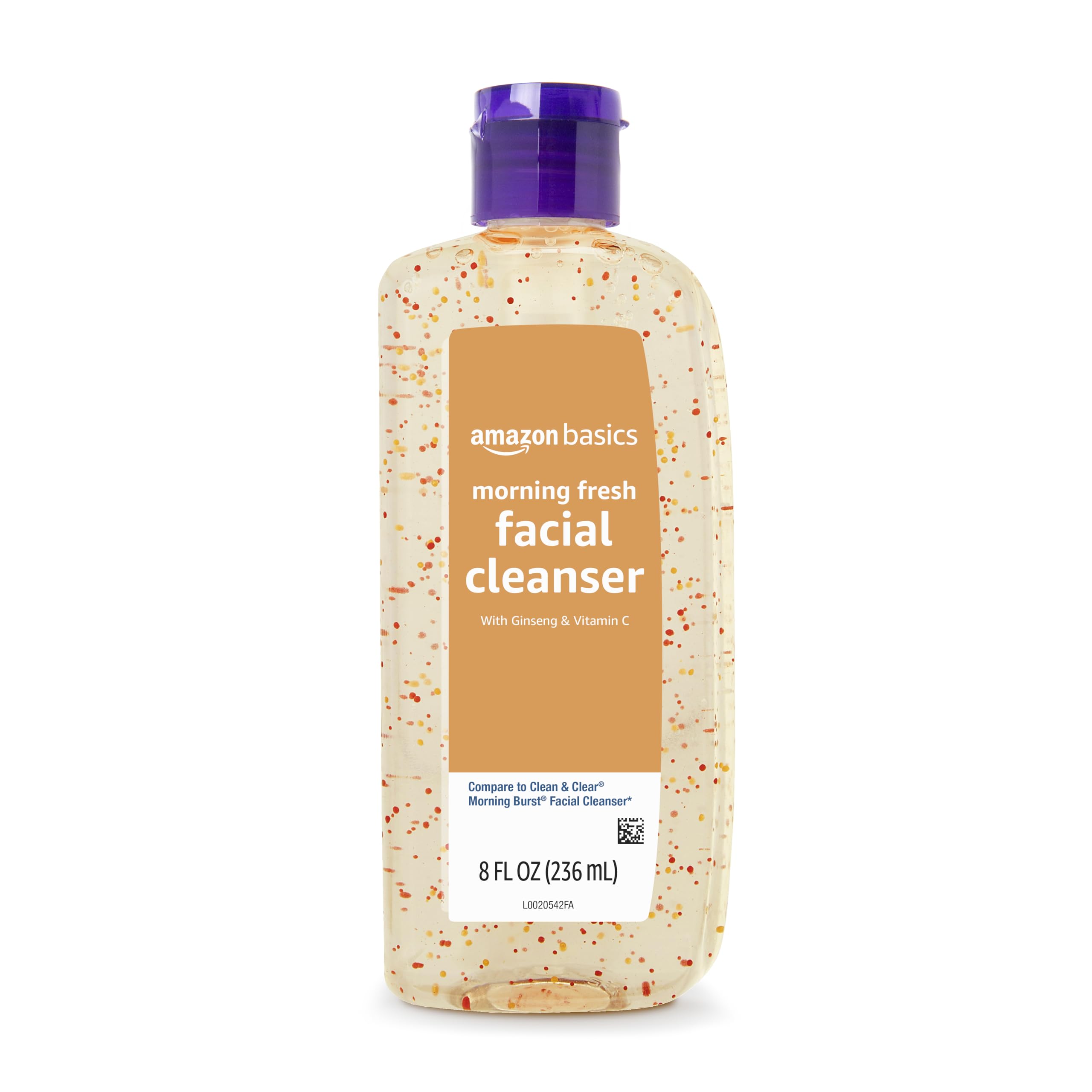 Amazon Basics Morning Fresh Facial Cleanser with Ginseng and Vitamin C, 8 fl oz