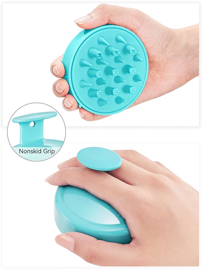 HEETA Scalp Massager Hair Scrubber Shampoo Brush Exfoliator for Hair Growth