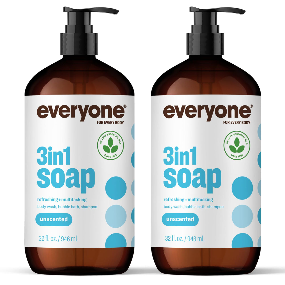 Everyone 3-in-1 Body Wash Shampoo Bubble Bath Vanilla Lavender 2oz 12-Pack
