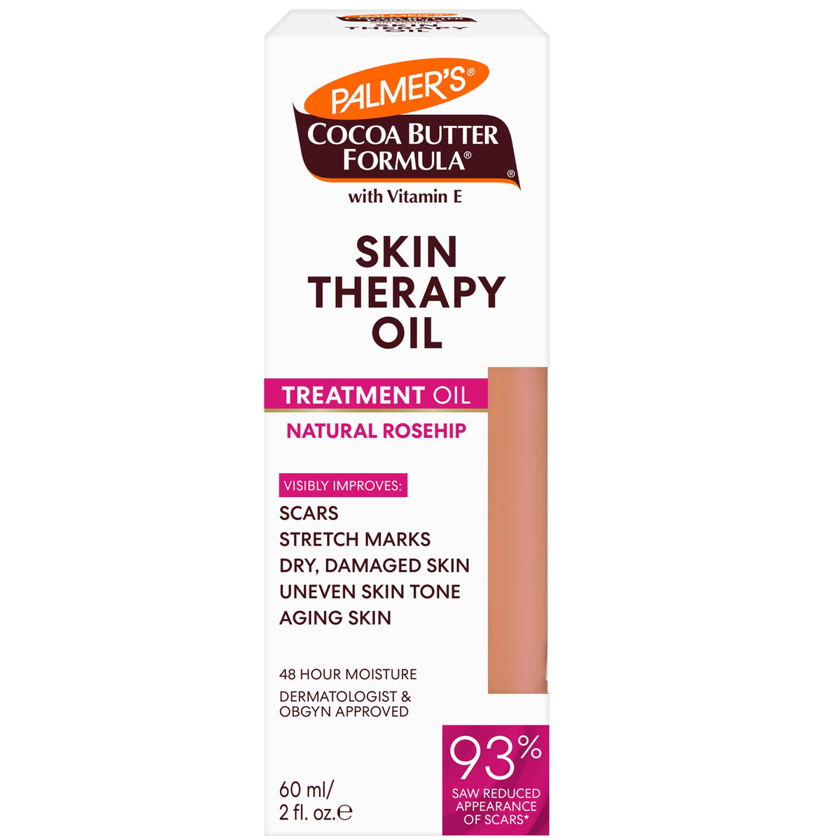 Palmer's Cocoa Butter Formula Skin Therapy Moisturizing Body Oil with Vitamin E, Rosehip Fragrance, 2 Ounces