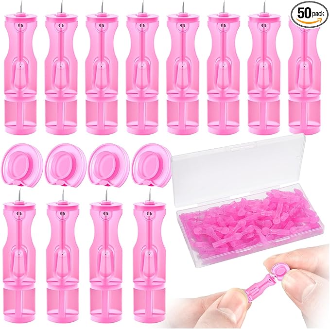 Lancets for Facial Extraction, 50 Pack Disposable Acne Needle Tools, Blackhead Removal Kit for Clear Skin