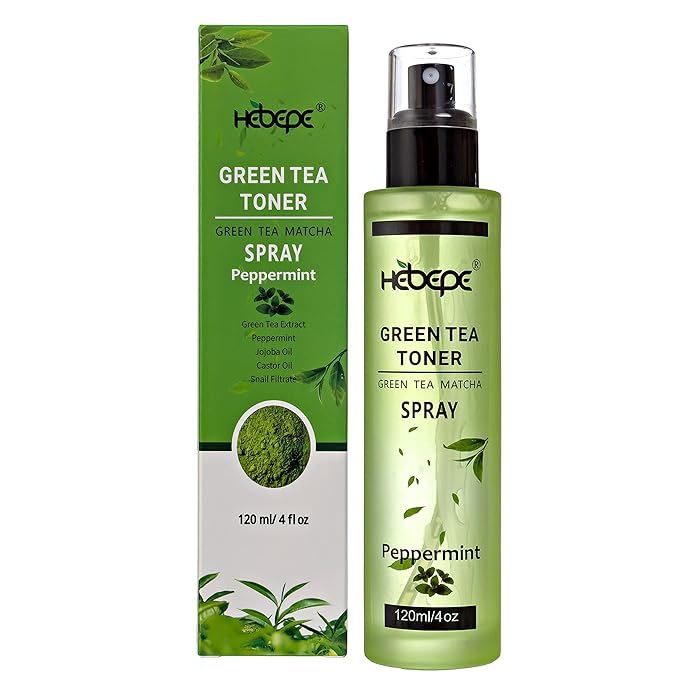 Hebepe Green Tea Matcha Facial Toner Mist, Peppermint, 120ml