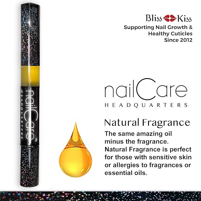Bliss Kiss Simply Pure Cuticle Oil Pen, Natural | Fragrance Free Jojoba Nail Growth Oil for Softer Cuticles & Healthier-Looking Nails | Sensitive Skin | Nail Oil Pen for Women | Made in USA | 2ml