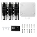 Shower Shampoo Dispenser 3 Chamber No Drill Wall-Mounted,Shampoo and Conditioner Dispenser Shampoo for Shower Wall Mounted Body Wash for Bathroom,Chrome