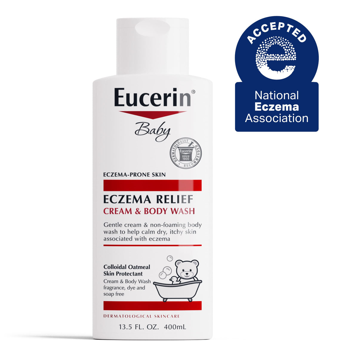 Eucerin Eczema Relief Cream and Body Wash, 13.5 FL OZ
