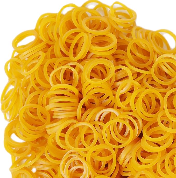Rubber Bands mini 2000pcs rubber band yellow 0.5inch small Rubber Band Mini Soft Elastic Bands for Braids Diameter 13mm rubber bands for Office Supplies School