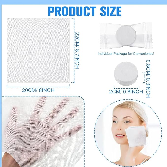 Puppyparagraph Compressed Towel Tablets, portable disposable compressed Face Towels,Mini Compressed Towel Highly Absorbent Compression Face Towels for Travel, Hiking, Camping (100PCS)
