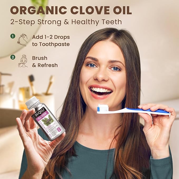 HIQILI Clove Essential Oil for Diffusers for Home, DIY, Large Capacity