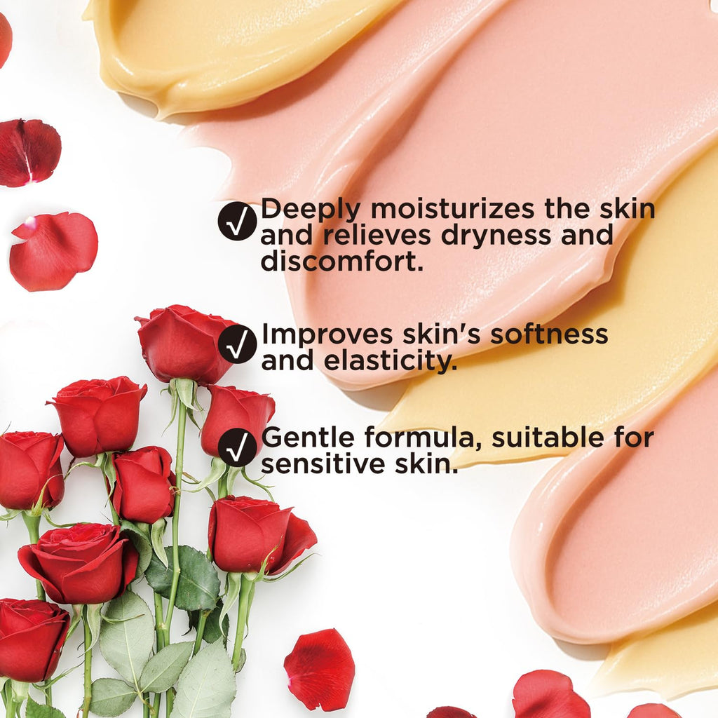 Embleaf Rose Whipped Body Butter, Shea Body Butter for Women Dry Skin, Natural Rose Lotion for Body Moisturizer-Deep Moisturizing and Softening-6.8 floz(200ml)
