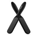 BEZOX Double-Sided Glass Foot File Callus Remover(1 PCS), Foot Scrubber for Dead Skin, Smooth Feet Pedicure Tools for Feet, Pumice Stone for Feet, Heel Scraper for Cracked Heels - Black