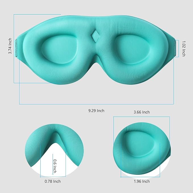 ALASKA BEAR 100% Blackout Sleep Mask for Women and Men, Blue