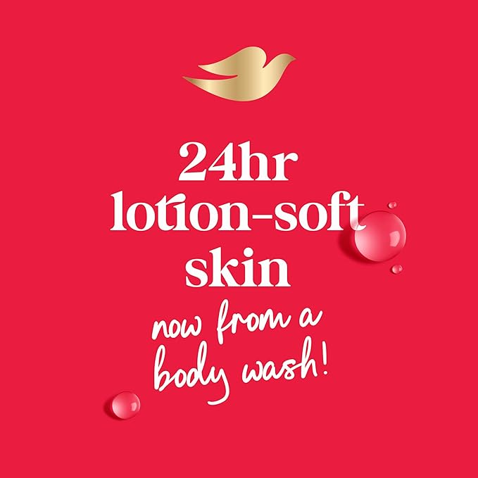 Dove 24hr Lotion Body Wash Revitalizante Cherry & Chia Milk, 30.6 oz | Hydrating body wash with MicroMoisture and a luscious cherry scent