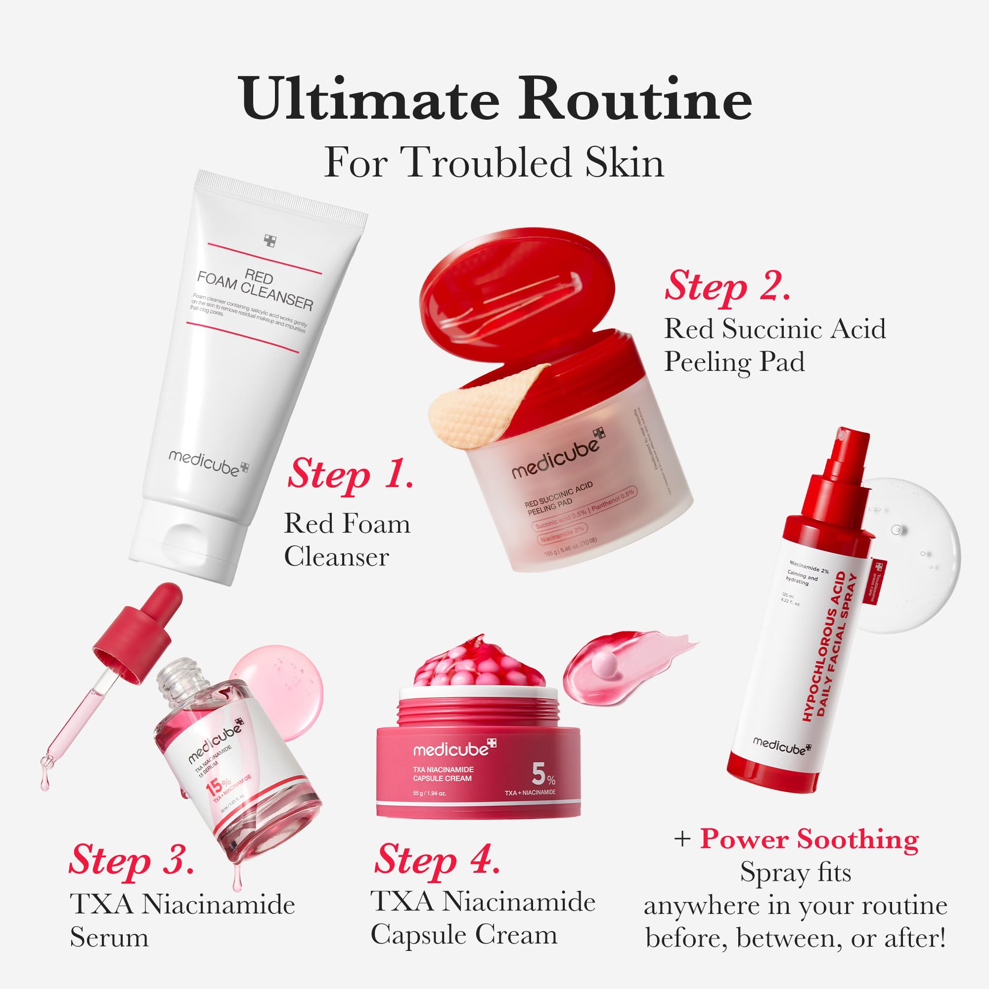 medicube Facial Cleanser Red Foam Cleanser, 4.05 oz