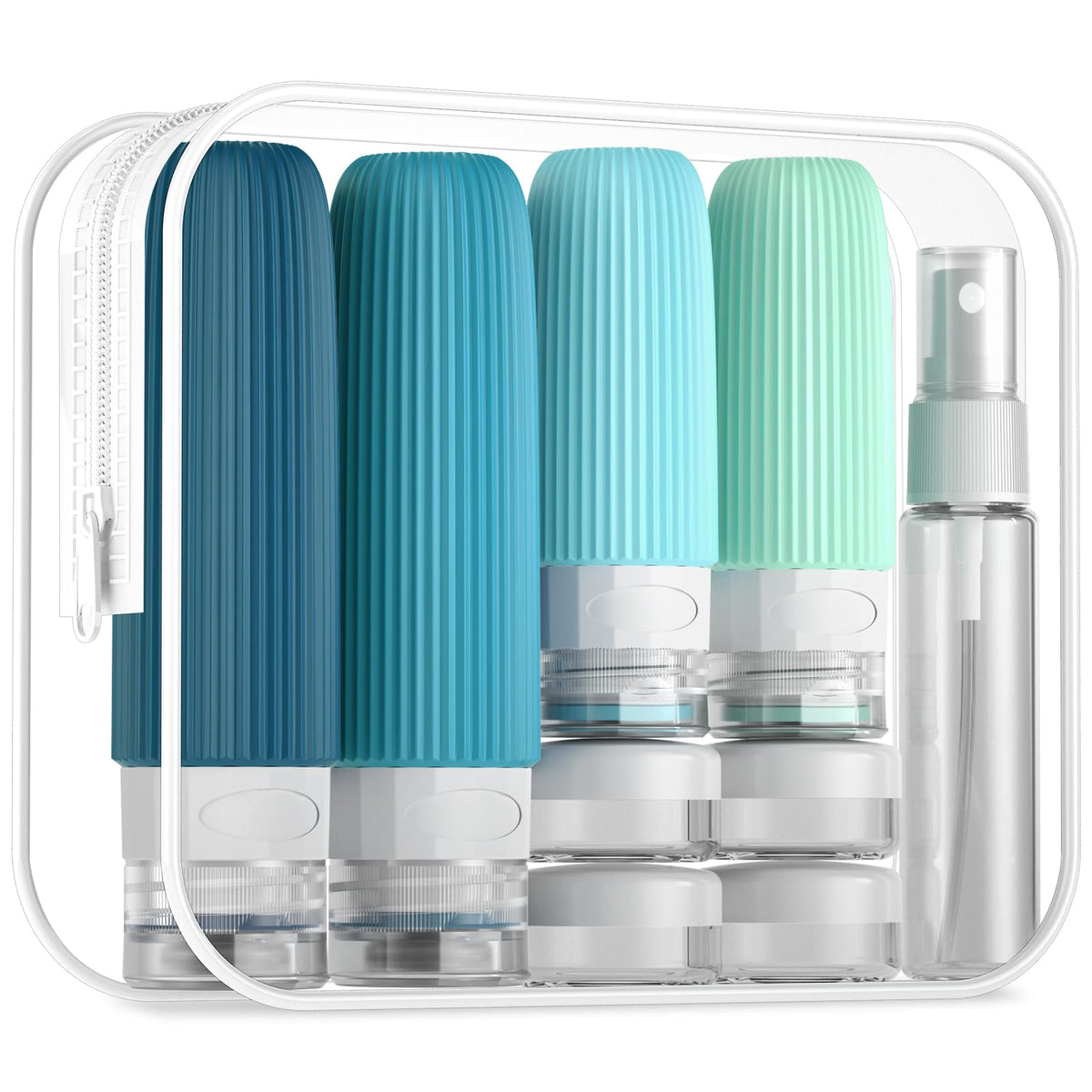Mrsdry 16 Pack Travel Bottles for Toiletries, Large 6oz Silicone Travel Containers, Leak Proof Refillable Liquid Shampoo And Conditioner Travel Essentials