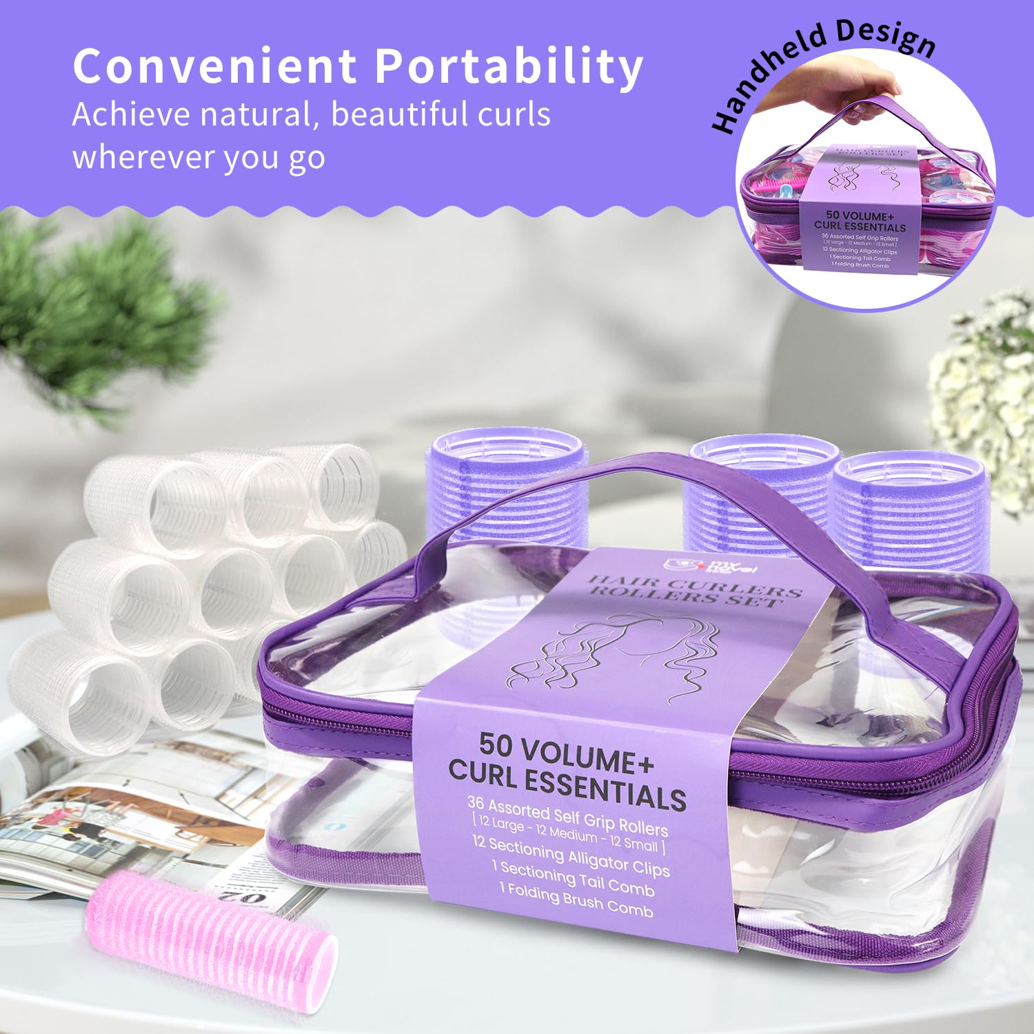 my novel things Hair Curlers Rollers 50Pcs Set With 36PCS Hair Rollers